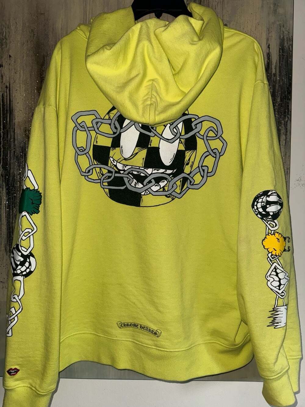 Chrome Hearts x Matty Boy Link Pullover Hoodie Lime Green